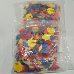 hand2mind Plastic Pattern Blocks Set of 250 Math Manipulatives Kit samples